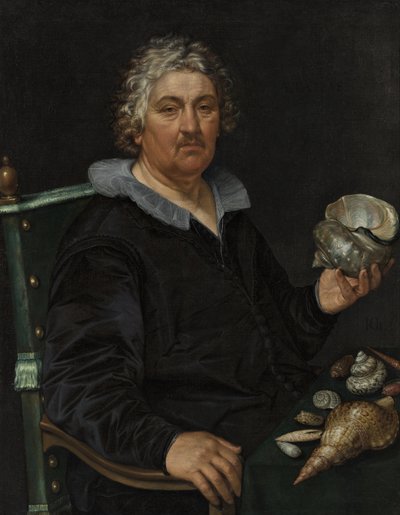 Ritratto del collezionista di conchiglie di Haarlem Jan Govertsen van der Aer da Hendrik Goltzius